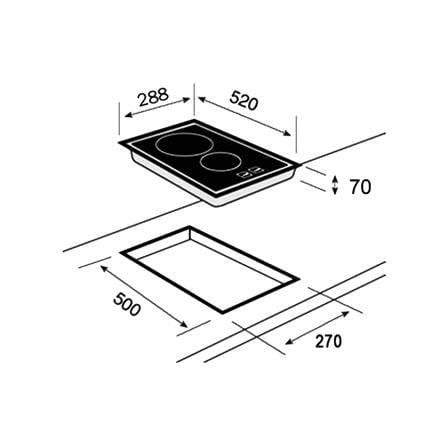 เตาฝังเซรามิก TEKA VE2 FRAMELESS_NK V02 30 ซม._2