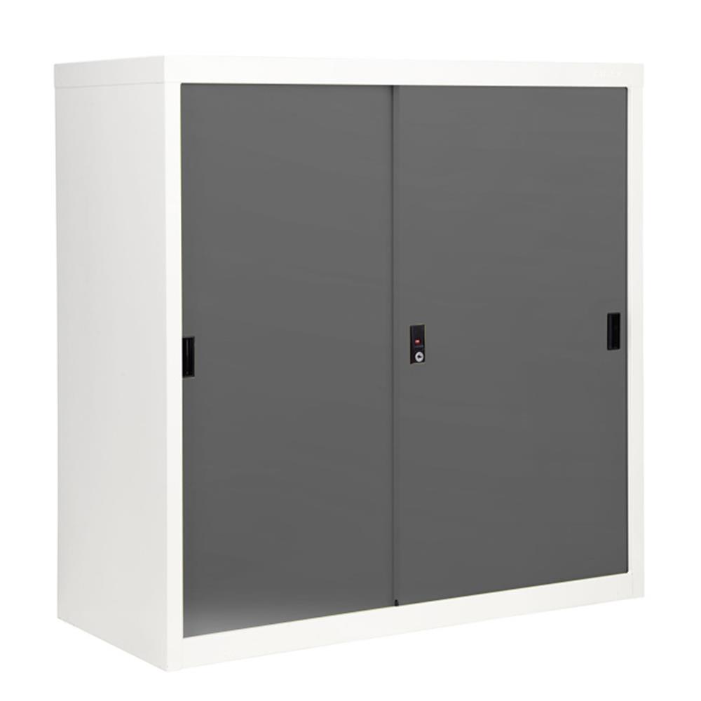 ตู้เหล็กบานเลื่อนทึบ KIOSK SOD-3 DG/G1 สีเทา