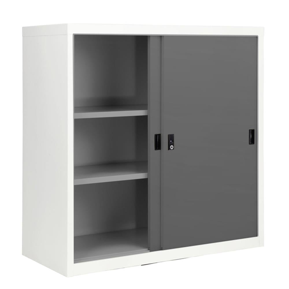 ตู้เหล็กบานเลื่อนทึบ KIOSK SOD-3 DG/G1 สีเทา