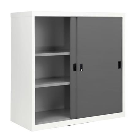 ตู้เหล็กบานเลื่อนทึบ KIOSK SOD-3 DG/G1 สีเทา_2