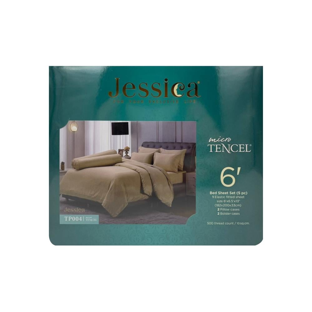 ชุดผ้าปูที่นอน 6 ฟุต 5 ชิ้น JESSICA T-SOLID 21069-TP004