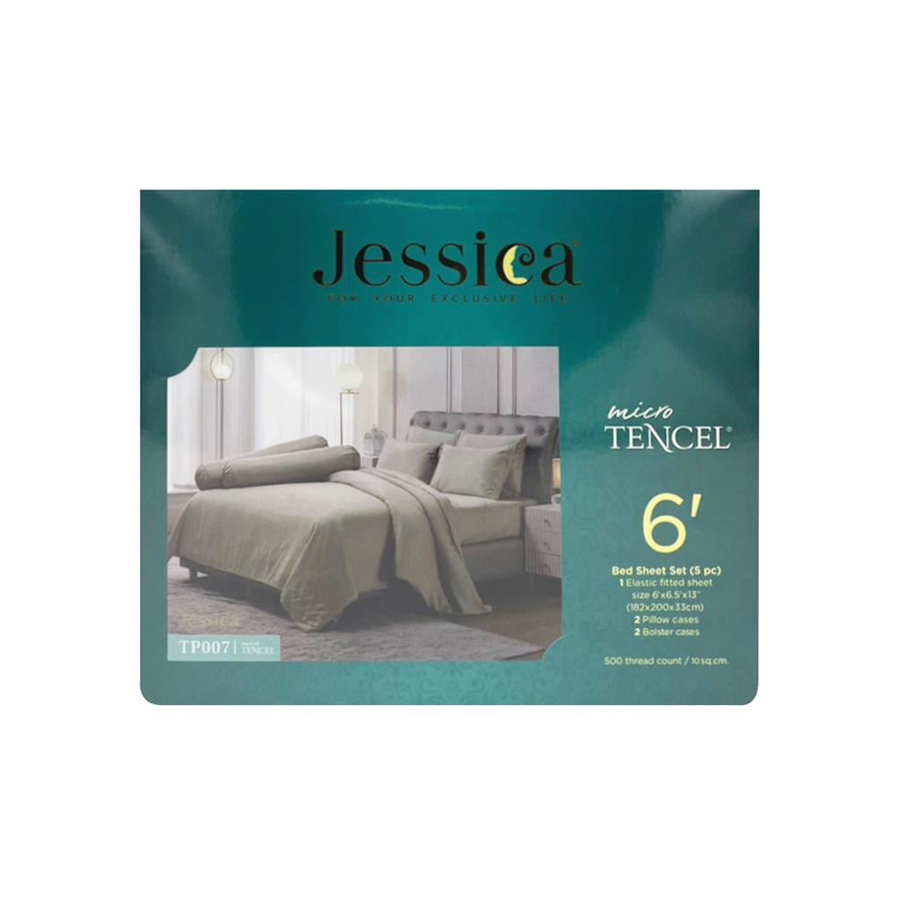 ชุดผ้าปูที่นอน 6 ฟุต 5 ชิ้น JESSICA T-SOLID 21069-TP007