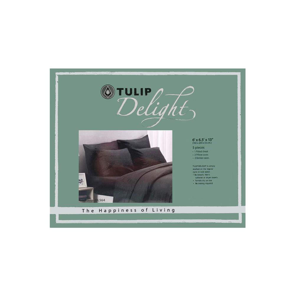 ชุดผ้าปูที่นอน 6 ฟุต 5 ชิ้น TULIP DELIGHT 60056-DL564