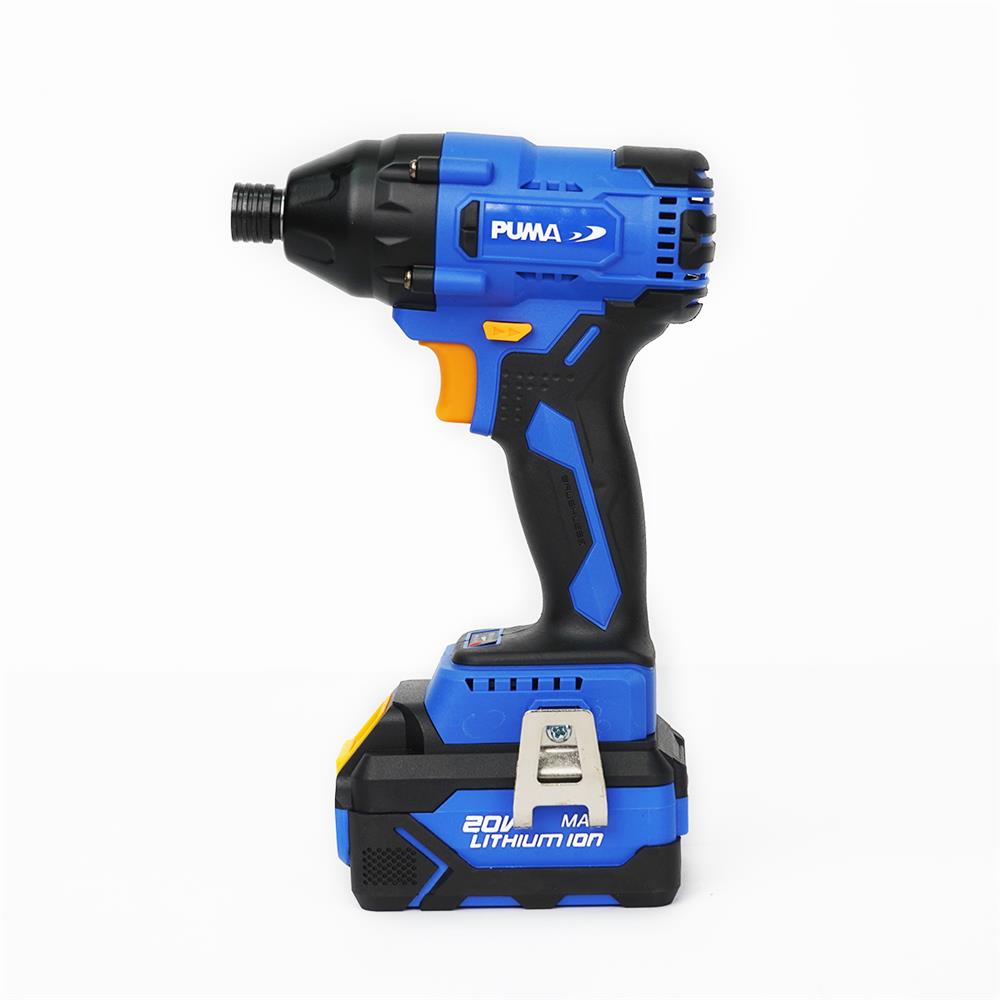 ชุดไขควงกระแทกและเครื่องเจียรไร้สาย (พร้อมแบตเตอรี่และแท่นชาร์จ) PUMA PM-223BL+PM490BL 20 โวลต์