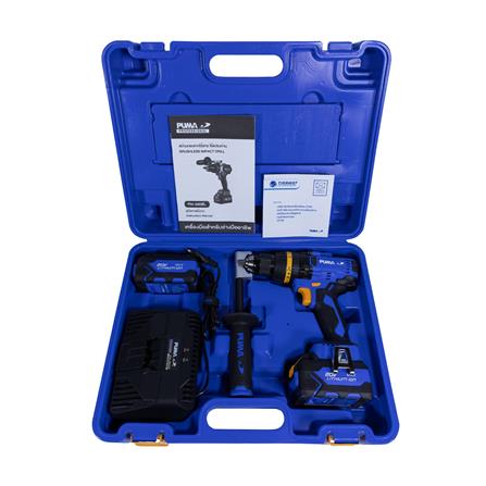 ชุดสว่านกระแทกและเครื่องเจียรไร้สาย (พร้อมแบตเตอรี่และแท่นชาร์จ) PUMA PM280+PM490BL 20 โวลต์_7