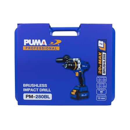 สว่านกระแทกไร้สาย (พร้อมแบตเตอรี่) PUMA PM-280 20 โวลต์_6
