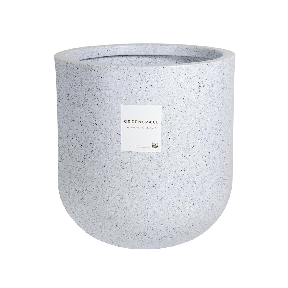 กระถางพลาสติก GREENSPACE CURVE 32 ซม. สีขาว