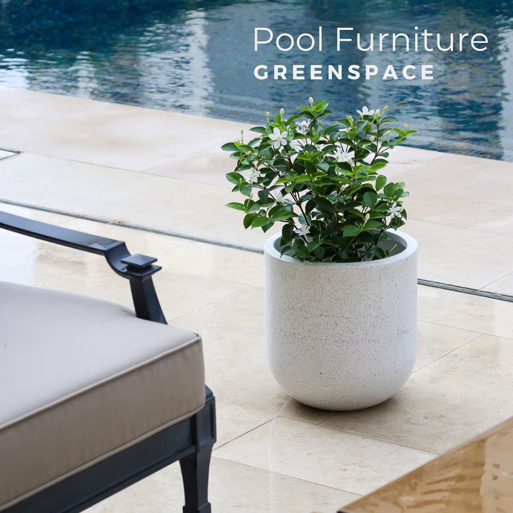 กระถางพลาสติก GREENSPACE CURVE 32 ซม. สีขาว