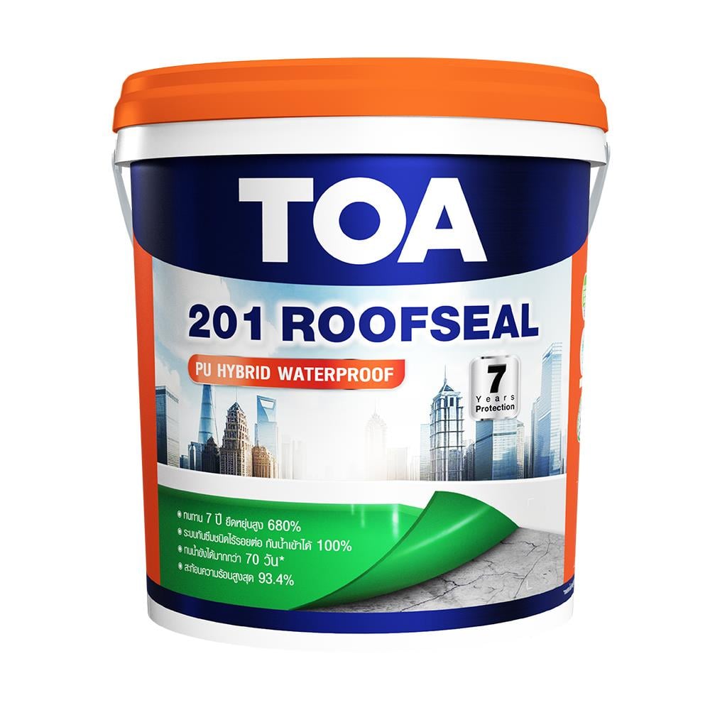 อะคริลิกกันซึม TOA 201 ROOFSEAL PU HYBRID 20 กก. สีเทาเข้ม