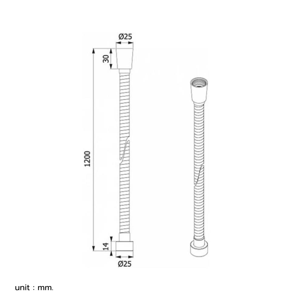 สายฝักบัว KUDOS K4400029 120 ซม.