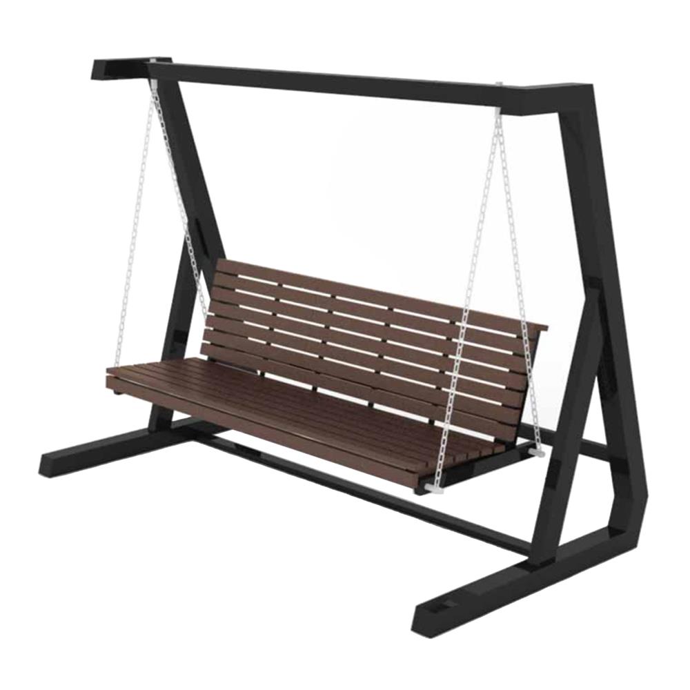 ชิงช้า 3 ที่นั่ง BUA DESIGN WINTER ECO WOOD สี OAK/ดำ