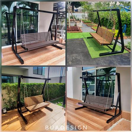 ชิงช้า 3 ที่นั่ง BUA DESIGN WINTER ECO WOOD สี OAK/ดำ_4