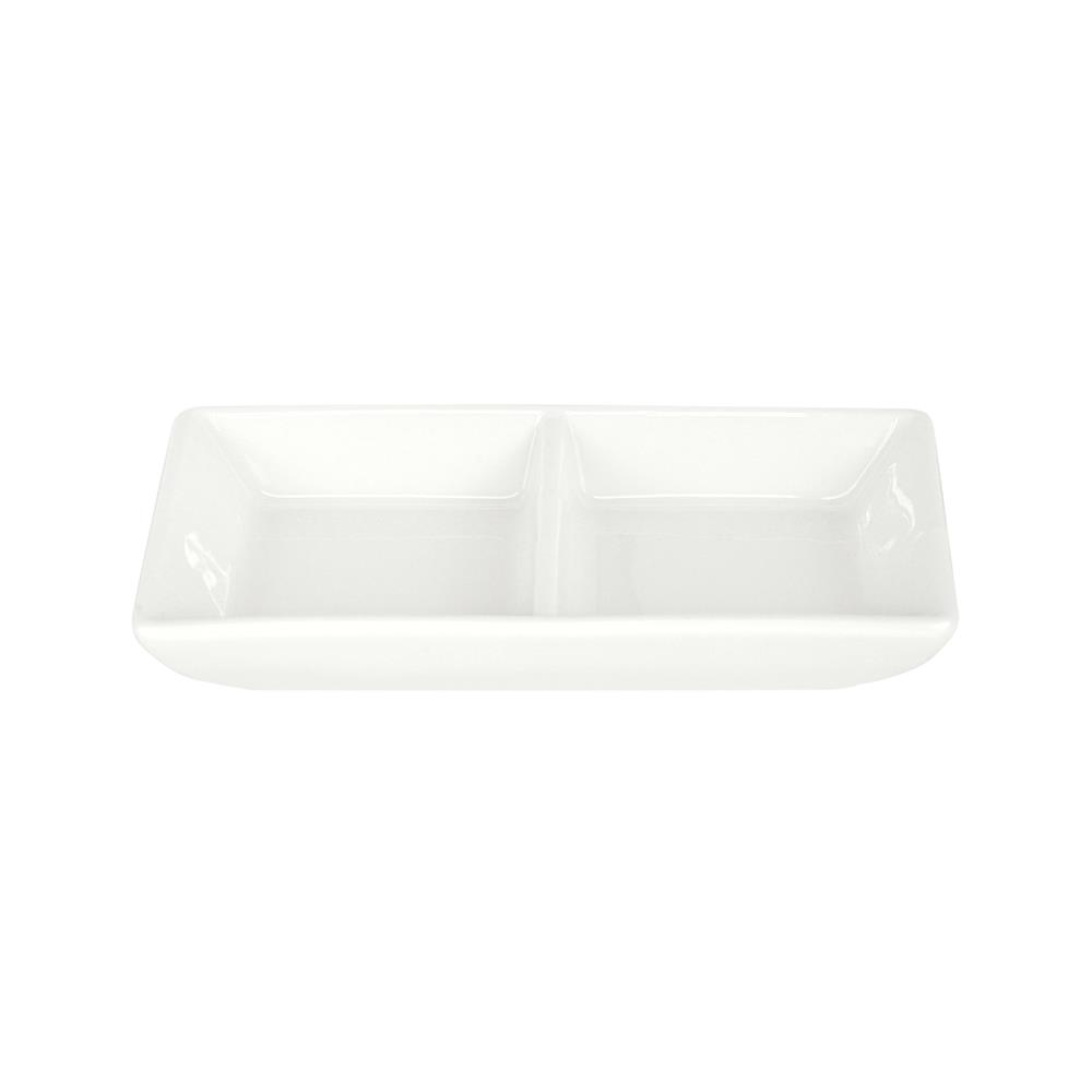 ถ้วยน้ำจิ้มเหลี่ยม PORCELAIN 2 ช่อง KECH SNOW_1