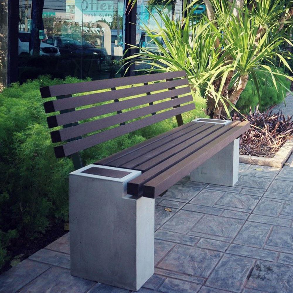 ม้านั่ง BUA DESIGN BUA STONE 2.5 ECO WOOD สีไม้โอ๊ค