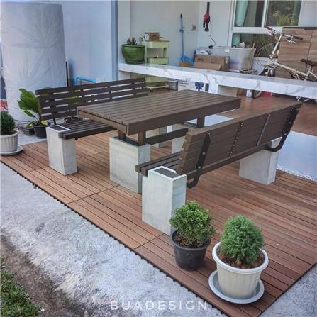 ม้านั่ง BUA DESIGN BUA STONE 2.5 ECO WOOD สีไม้โอ๊ค_2