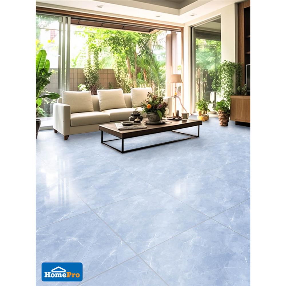 กระเบื้องพื้น 60x60 ซม. ฮูรอน ฟ้า PM 1.44 ตร.ม.