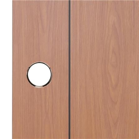ประตูห้องน้ำ UPVC AZLE GROOVE P3 เกล็ดล่าง 70x200 ซม. สี ORANGE TEAK เจาะลูกบิด_2