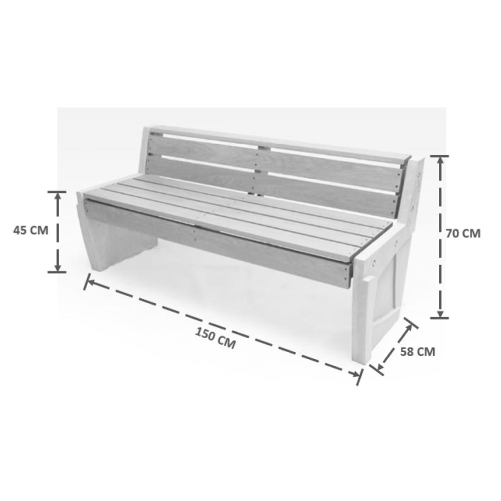 ม้านั่งสนาม BUA DESIGN BLOOM ECO WOOD สีไม้ธรรมชาติ