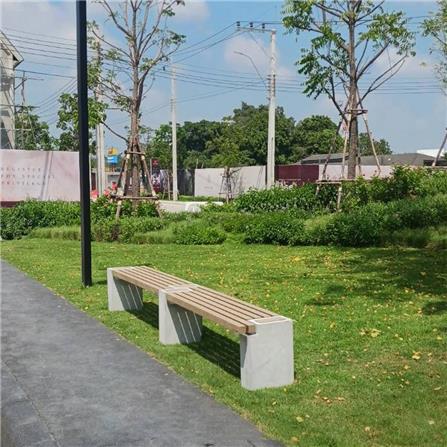 ม้านั่งสนาม BUA DESIGN BUA STONE2.0 ECO WOOD สีไม้ธรรมชาติ_5