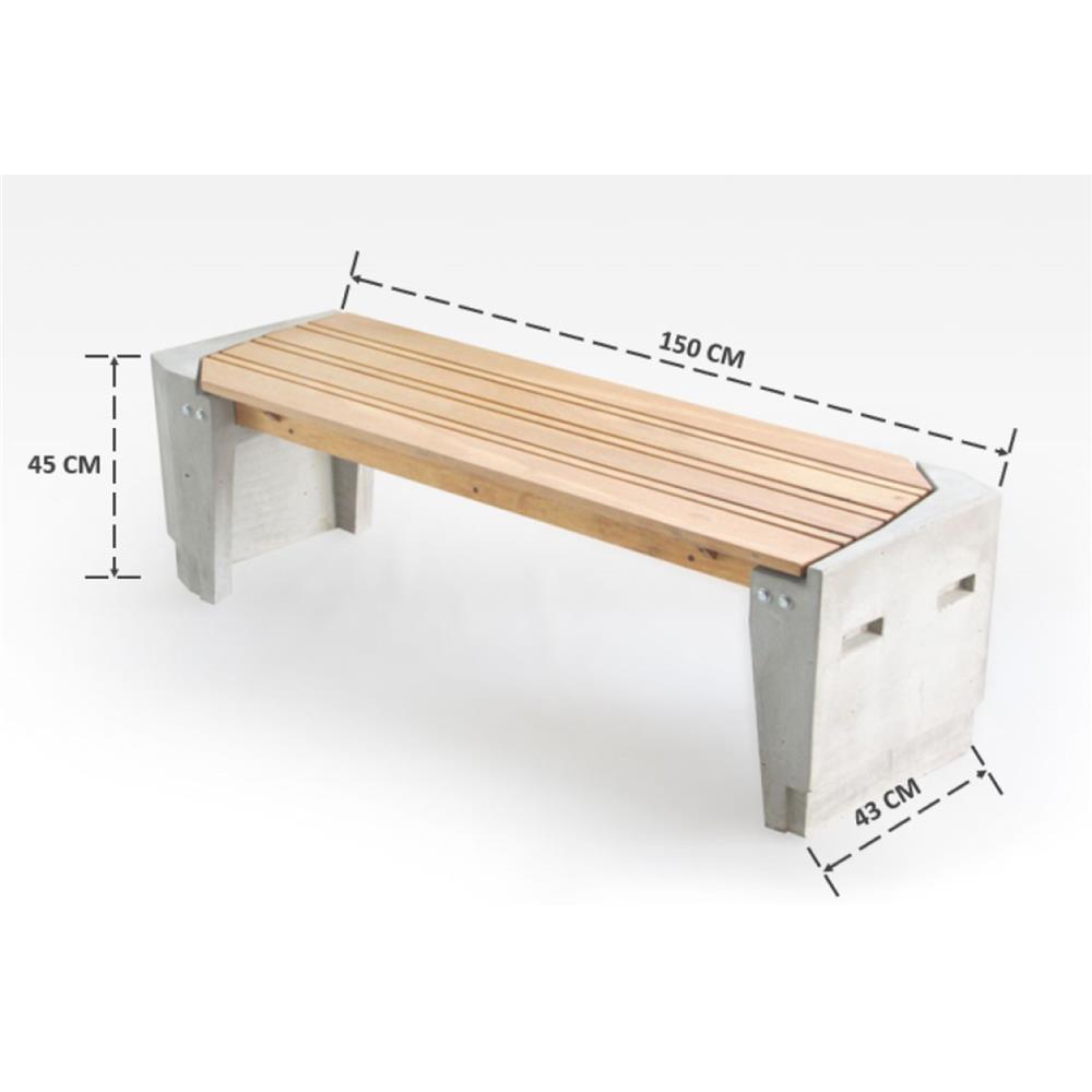 ม้านั่งสนาม BUA DESIGN BUA STONE1.5 ECO WOOD สีไม้ธรรมชาติ