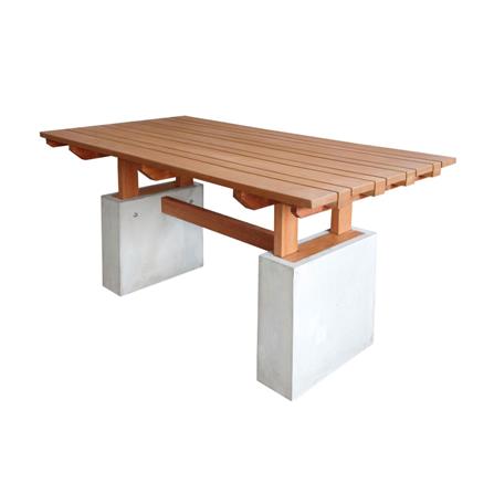 โต๊ะสนาม BUA DESIGN BUA STONE2 TABLE ECO WOOD 150 ซม. ไม้ธรรมชาติ