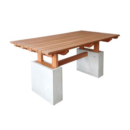 โต๊ะสนาม BUA DESIGN BUA STONE2 TABLE ECO WOOD 150 ซม. ไม้ธรรมชาติ_1