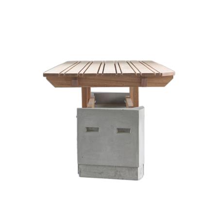 โต๊ะสนาม BUA DESIGN BUA STONE1.5 TABLE ECO WOOD 150 ซม. สีไม้ธรรมชาติ_3