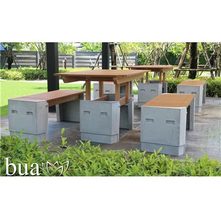 โต๊ะสนาม BUA DESIGN BUA STONE1.0 TABLE ECO WOOD 150 ซม. สีไม้ธรรมชาติ_5