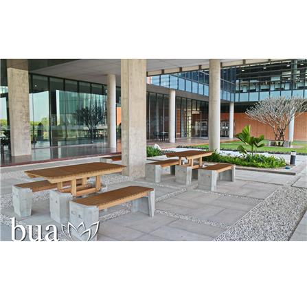 โต๊ะสนาม BUA DESIGN BUA STONE1.0 TABLE ECO WOOD 150 ซม. สีไม้ธรรมชาติ_6