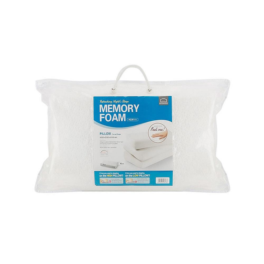 หมอนสุขภาพ MEMORY FOAM LOCKNLOCK HLW111 สีขาว