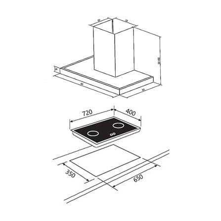 เตาฝัง+เครื่องดูดควัน LINEA S72 2G+LDH TC 90.1_4