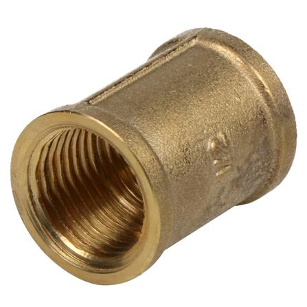 ข้อต่อตรงทองเหลือง FF CITY 1/2 นิ้ว สีบรอนซ์เงิน_1