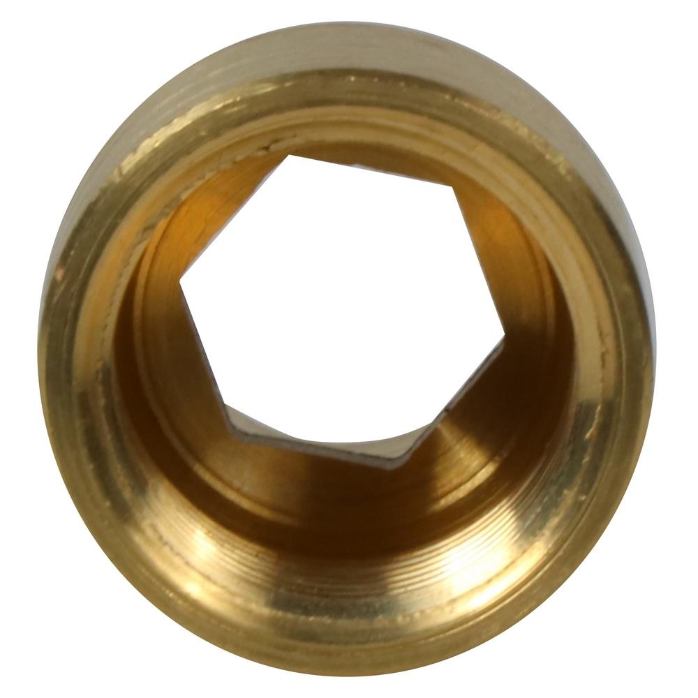 ข้อต่อหกเหลี่ยมในทองเหลือง CITY 1/2 นิ้ว x 35 มม. สีบรอนซ์เงิน