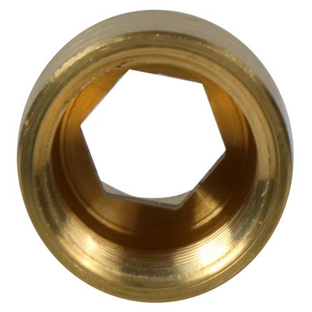 ข้อต่อหกเหลี่ยมในทองเหลือง CITY 1/2 นิ้ว x 35 มม. สีบรอนซ์เงิน_2