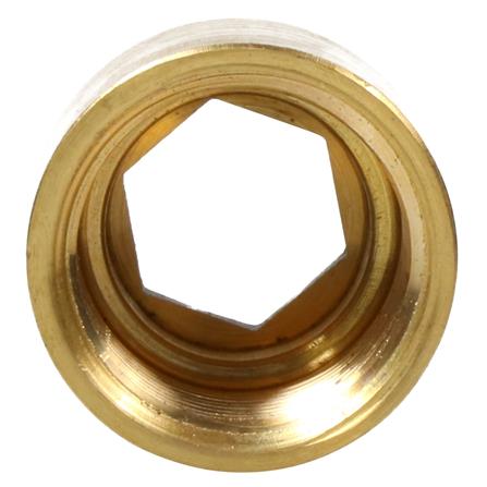 ข้อต่อหกเหลี่ยมในทองเหลือง CITY 1/2 นิ้ว x 20 มม. สีบรอนซ์เงิน_2