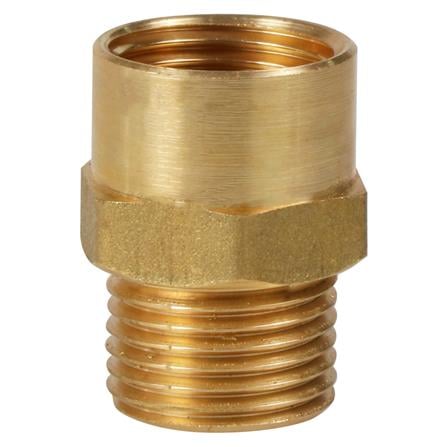 ข้อต่อตรงทองเหลือง CITY MF CITY 1/2 นิ้ว สีบรอนซ์เงิน_0