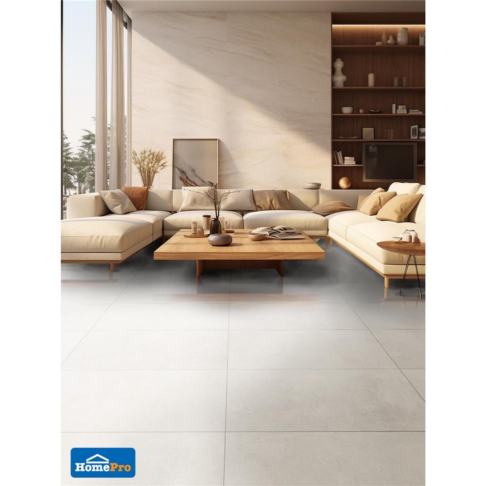 กระเบื้องพื้นพอร์ซเลน 60x120 ซม. TARA มิวนิค ขาว A 1.44 ตร.ม.