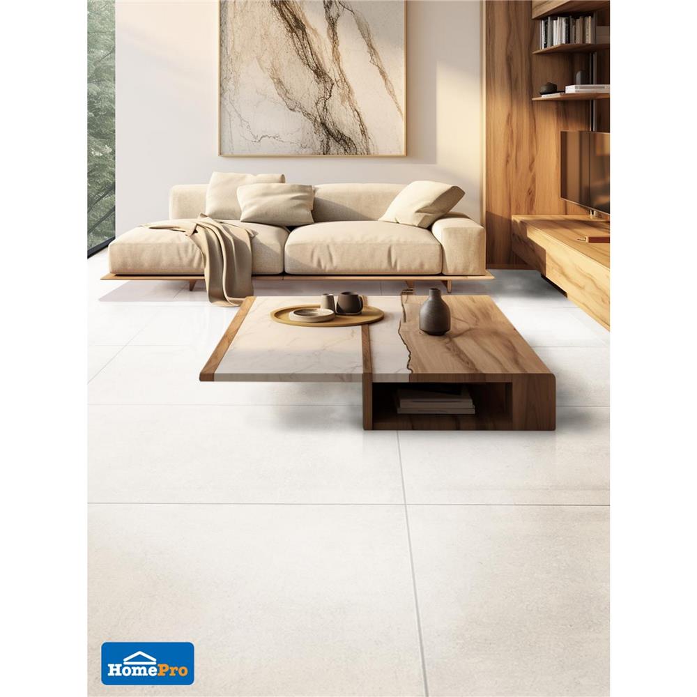 กระเบื้องพื้นพอร์ซเลน 60x120 ซม. TARA มิวนิค ขาว A 1.44 ตร.ม.