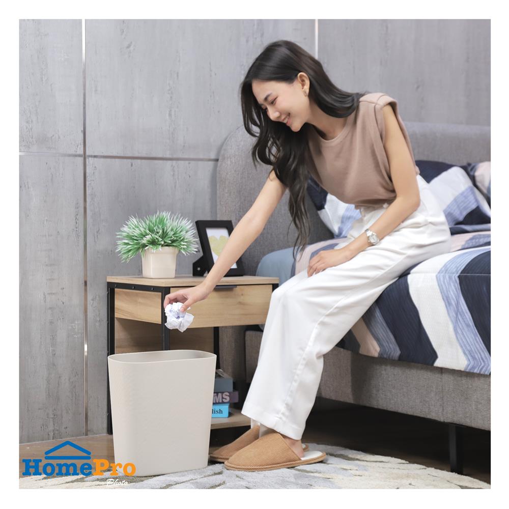 ถังขยะเหลี่ยม ACCO KEVLAR 11 ลิตร สีครีม