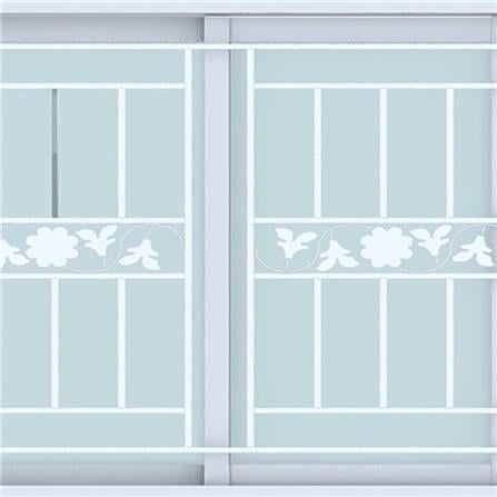 หน้าต่างบานเลื่อน UPVC S-S เหล็กดัด มุ้ง WINDOW ASIA ลายทานตะวัน (ขาว) 120X110 ซม. สีขาว_1