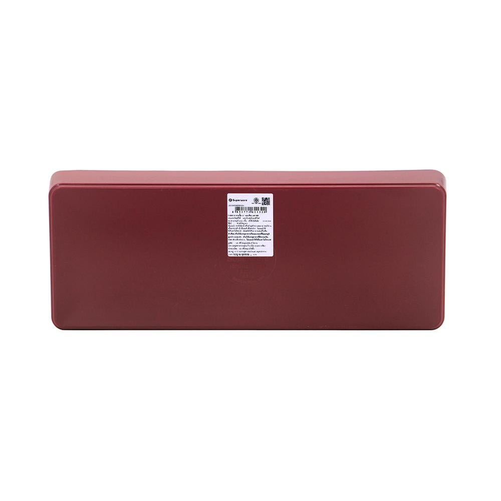 ถาดอาหารเมลามีน SUPERWARE 4x11 นิ้ว สีแดง