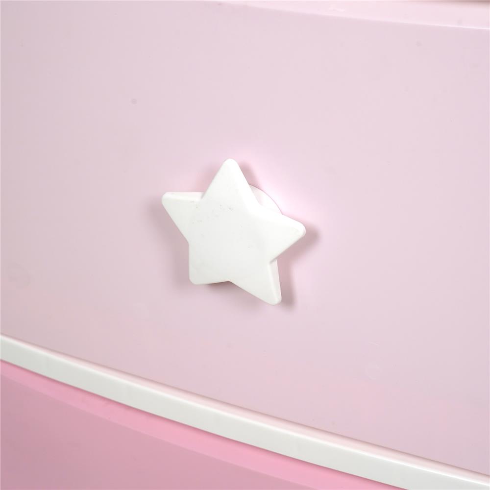 ตู้ลิ้นชัก 4 ชั้น STACKO C12 STAR 56x45x105 ซม. สีชมพู/ขาว