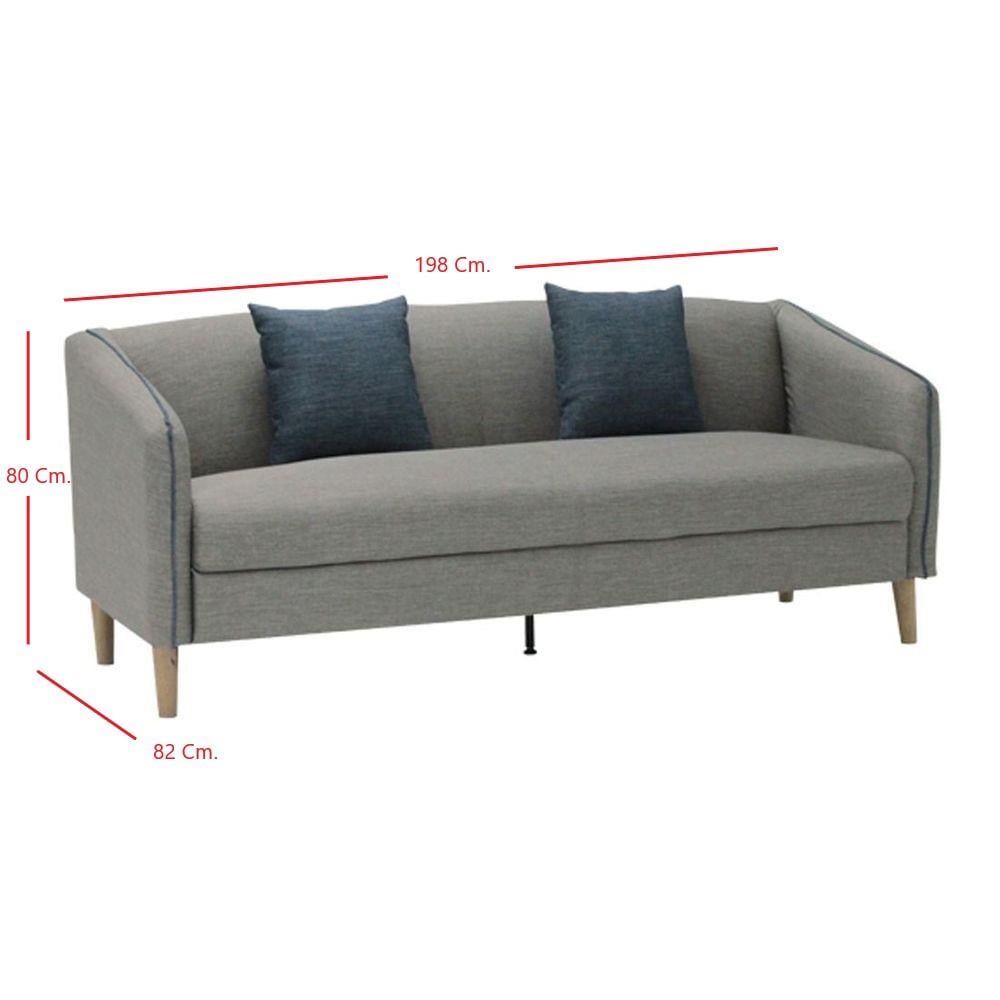 โซฟา 3 ที่นั่ง KONCEPT CRECH 19191966 สีเทา