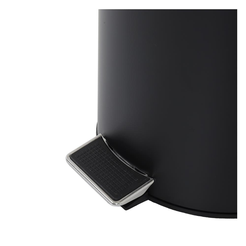 ถังขยะเหยียบกลมฝาไม้ ACCO SYLVAN 12 ลิตร สีดำ