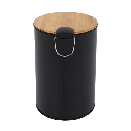 ถังขยะเหยียบกลมฝาไม้ ACCO SYLVAN 12 ลิตร สีดำ_3