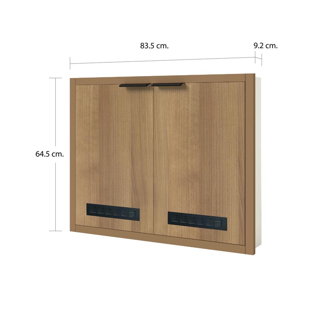 บานซิงค์คู่พร้อมช่องระบายอากาศ CABIN HACHI 84x65 ซม. สี MOCHA