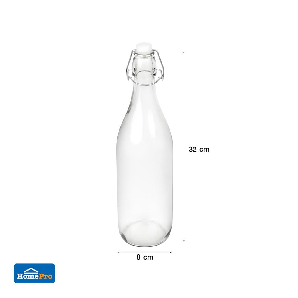 ขวดน้ำแก้ว 0.9 ลิตร KECH BUBBLE สีใส