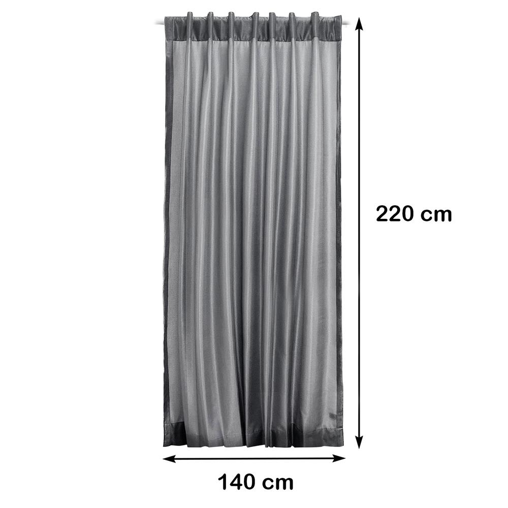 ผ้าม่านโปร่งซ่อนหู HOME LIVING STYLE VERA 140X220 ซม. สีเทา