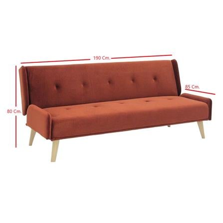 โซฟาเบด 3 ที่นั่ง SB FURNITURE ANNET 19214293 สีส้ม_5