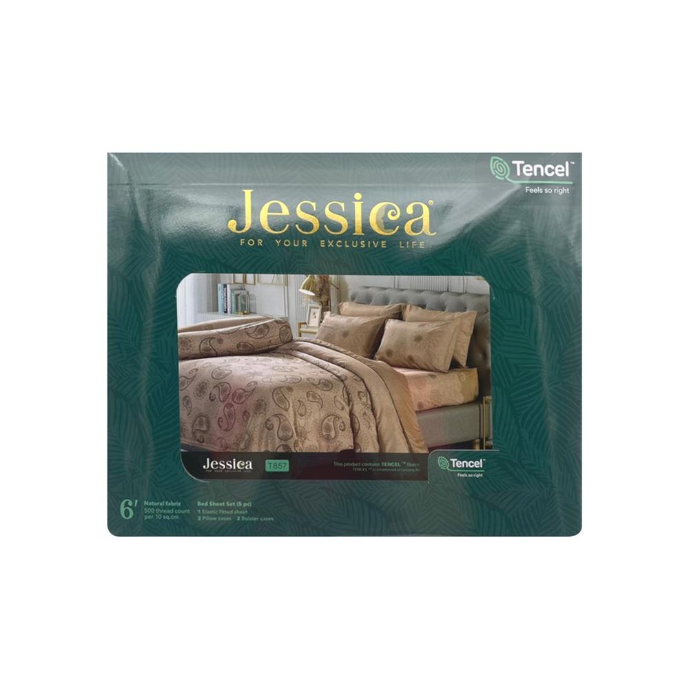 ชุดผ้าปูที่นอน 6 ฟุต 5 ชิ้น JESSICA TENCEL 20164-T857